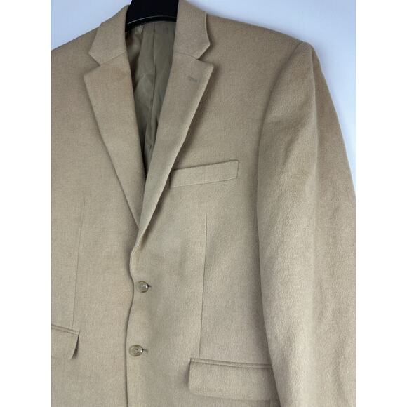 Lauren Ralph Lauren Camel Hair Sport Coat Blazer Jacket Tan Men's 40R 40 Regular - Picture 3 of 15